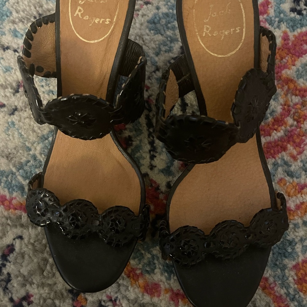 Jack Rogers wedges black size 7.5